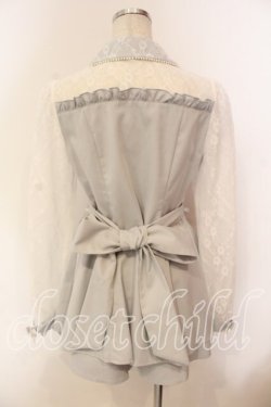 画像4: Secret Honey / ビスチェ切替長袖セットアップ  サックス O-25-12-15-051-CA-OP-OW-OS