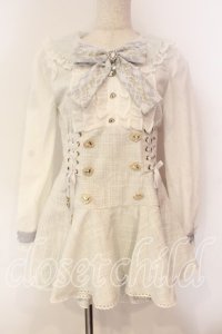 LIZ LISA / メッセージリボンツイードセットアップ  ブルー（公式色展開） O-25-12-15-053-LO-OP-IG-OS