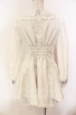 画像4: LIZ LISA / メッセージリボンツイードセットアップ  ブルー（公式色展開） O-25-12-15-053-LO-OP-IG-OS