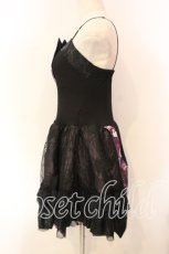 画像4: Qutie Frash / 龍プリントアシンメトリーキャミワンピース  ブラック×パープル O-25-12-15-056-QU-OP-OW-OS (4)