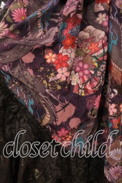 画像5: Qutie Frash / 和柄ベビードール  パープル O-25-12-15-057-QU-OP-OW-OS