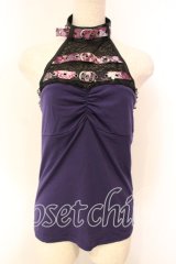 Qutie Frash / ベルト付きホルターキャミ  パープル O-25-12-15-058-QU-TO-OW-OS