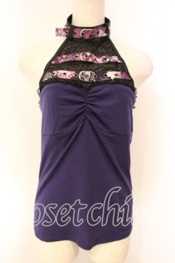 画像1: Qutie Frash / ベルト付きホルターキャミ  パープル O-25-12-15-058-QU-TO-OW-OS