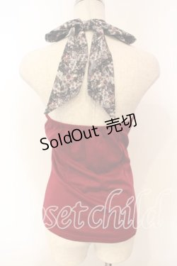 画像3: Qutie Frash / リボンホルターキャミ  レッド O-25-12-15-059-QU-TO-OW-ZI