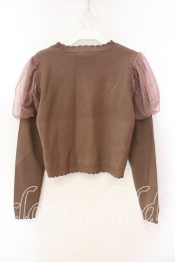 画像2: axes femme POETIQUE / クマジャカードニットプルオーバー  モカ O-25-12-15-008-AX-TO-IG-OS