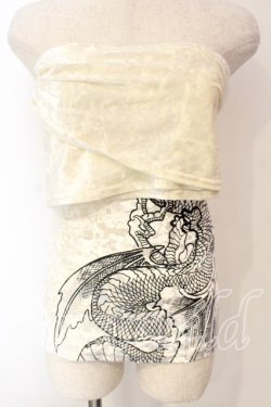 画像1: Qutie Frash / ベロアサラシトップス  ホワイト O-25-12-15-061-QU-TO-OW-OS