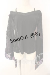 Qutie Frash / オフショルインナー  ブラック×パープル O-25-12-15-065-QU-TO-OW-OS