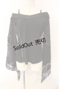 画像1: Qutie Frash / オフショルインナー  ブラック×パープル O-25-12-15-065-QU-TO-OW-OS