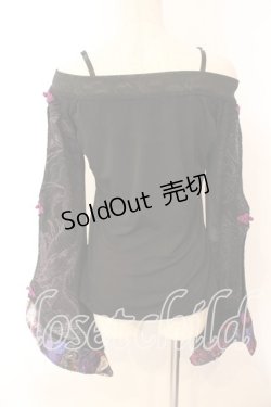 画像4: Qutie Frash / オフショルインナー  ブラック×パープル O-25-12-15-065-QU-TO-OW-OS