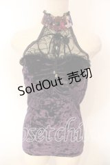 Qutie Frash / ベロアホルターキャミソール  パープル O-25-12-15-067-QU-TO-OW-OS