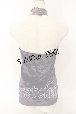 画像4: Qutie Frash / ベロアホルターキャミソール  パープル O-25-12-15-067-QU-TO-OW-OS