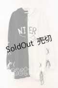 NieR Clothing / TWO-TONE BRAID ZIP OUTER【裏起毛フリース】  ブラック×ホワイト O-25-12-15-069-PU-TO-IG-OS