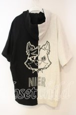 画像2: NieR CLOTHING / TWO-TONE DOUBLE ZIP PARKA【GAOMARUイメージカラー】 パーカー  グレー×ブラック O-25-12-15-070-PU-TO-IG-ZT519 (2)