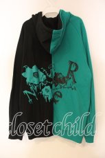 画像2: NieR CLOTHING / two-tone ZIP PARKA【GREEN ROSE】  グリーン×ブラック O-25-12-15-074-PU-TO-IG-ZT519 (2)