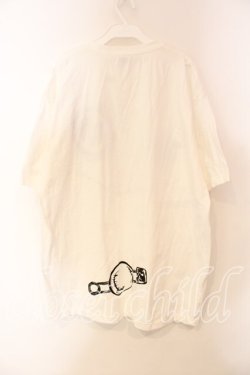 画像2: NieR Clothing / 両面デザイン入りFACE CUTSEW【BLACK×WHITE】 カットソー XXXL ホワイト O-25-12-15-077-PU-TO-IG-OS