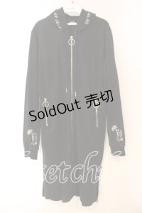 NieR Clothing / ジップパーカーワンピース  ブラック O-25-12-15-078-PU-OP-IG-ZT520