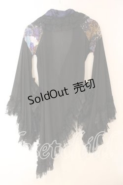画像5: Qutie Frash / メッシュショルダーアシメ着物カーディガン  ブラック×ブルー O-25-12-15-079-QU-JA-OW-OS