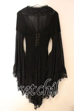 画像5: Qutie Frash / レースフリル着物カーデ  ブラック O-25-12-15-081-QU-TO-OW-OS
