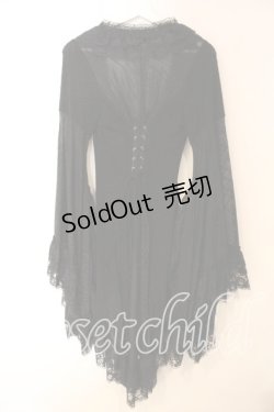 画像5: Qutie Frash / レースフリル着物カーデ  ブラック O-25-12-15-081-QU-TO-OW-OS