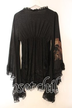 画像4: Qutie Frash / 蜘蛛メッシュ振袖ワンピース  ブラック O-25-12-15-082-QU-OP-OW-OS