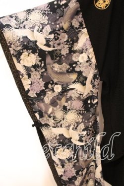 画像3: Qutie Frash / バックメッシュ着物カーディガン  ブラック O-25-12-15-083-QU-TO-OW-OS