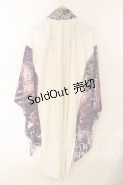 画像5: Qutie Frash / 和柄切替羽織  ホワイト×パープル O-25-12-15-085-QU-TO-OW-OS