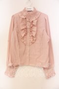 axes femme kawaii / スタンドフリルブラウス  ピンク O-25-12-15-002-AX-BL-IG-OS