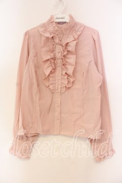 画像1: axes femme kawaii / スタンドフリルブラウス  ピンク O-25-12-15-002-AX-BL-IG-OS