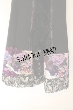 画像3: Qutie Frash / ブーツカットパンツ  ブラック×パープル O-25-12-15-089-QU-PA-OW-OS