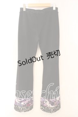 画像4: Qutie Frash / ブーツカットパンツ  ブラック×パープル O-25-12-15-089-QU-PA-OW-OS