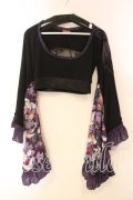 Qutie Frash / メッシュ着物袖トップス  ブラック×パープル O-25-12-15-090-QU-TO-OW-OS