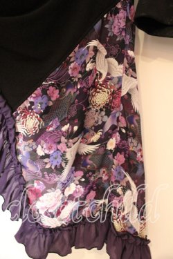画像2: Qutie Frash / メッシュ着物袖トップス  ブラック×パープル O-25-12-15-090-QU-TO-OW-OS