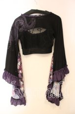 画像4: Qutie Frash / メッシュ着物袖トップス  ブラック×パープル O-25-12-15-090-QU-TO-OW-ZT538 (4)