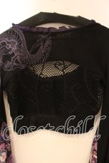 画像5: Qutie Frash / メッシュ着物袖トップス  ブラック×パープル O-25-12-15-090-QU-TO-OW-ZT538 (5)