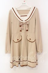 Deary / くまクッキーワンピース M ベージュ O-25-12-15-014-0-OP-OW-OS