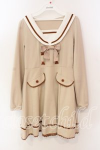 Deary / くまクッキーワンピース M ベージュ O-25-12-15-014-0-OP-OW-OS