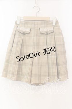 画像1: axes femme / チェックスカパン M ベージュ O-25-12-15-016-AX-SK-OW-ZT557