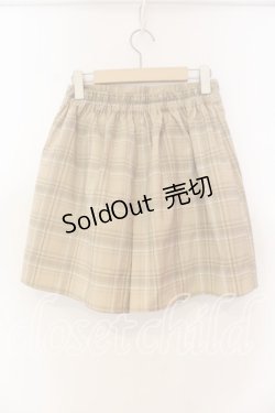 画像2: axes femme / チェックスカパン M ベージュ O-25-12-15-016-AX-SK-OW-ZT557