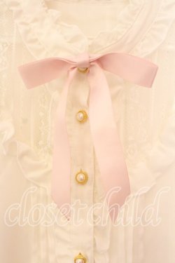 画像2: Amavel / レース切替ハイネック半袖ブラウス M シロ O-25-12-15-019-CA-BL-OW-OS