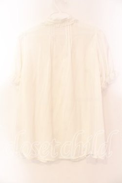 画像3: Amavel / レース切替ハイネック半袖ブラウス M シロ O-25-12-15-019-CA-BL-OW-OS