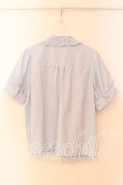 画像3: axes femme POETIQUE / 終わらないお茶会刺繍ブラウス M サックス O-25-12-15-020-AX-BL-OW-OS