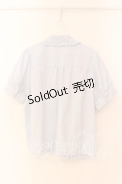 画像3: axes femme POETIQUE / 終わらないお茶会刺繍ブラウス M サックス O-25-12-15-020-AX-BL-OW-OS