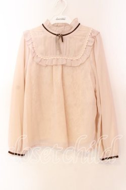 画像1: axes femme POETIQUE / 内レースブラウス M アイボリー O-25-12-15-021-AX-BL-OW-OS