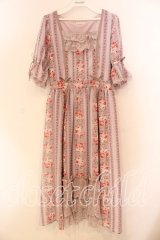 axes femme / カントリーローズワンピース  ラベンダー×ピンク O-25-12-15-003-AX-OP-IG-OS