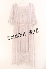 axes femme / カントリーローズワンピース  ラベンダー×ピンク O-25-12-15-003-AX-OP-IG-OS