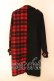 画像3: JURY BLACK / チェック切り替えコート M ブラック×レッド O-25-12-15-025-GL-CO-OW-OS (3)