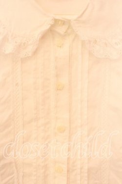 画像2: BABY,THE STARS SHINE BRIGHT / 王冠レースの袖ピンタックブラウス  シロ O-25-12-15-026-BA-BL-IG-OS