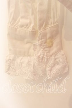 画像3: BABY,THE STARS SHINE BRIGHT / 王冠レースの袖ピンタックブラウス  シロ O-25-12-15-026-BA-BL-IG-OS