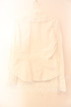 画像4: BABY,THE STARS SHINE BRIGHT / 王冠レースの袖ピンタックブラウス  シロ O-25-12-15-026-BA-BL-IG-OS