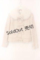 PINK HOUSE / ファー使いファンシーツイードジャケット M ピンクミックス系 O-25-12-15-030-LO-JA-OW-OS